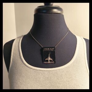 🚀 Vtg. Sterling Silver Space Shuttle Airplane Charm